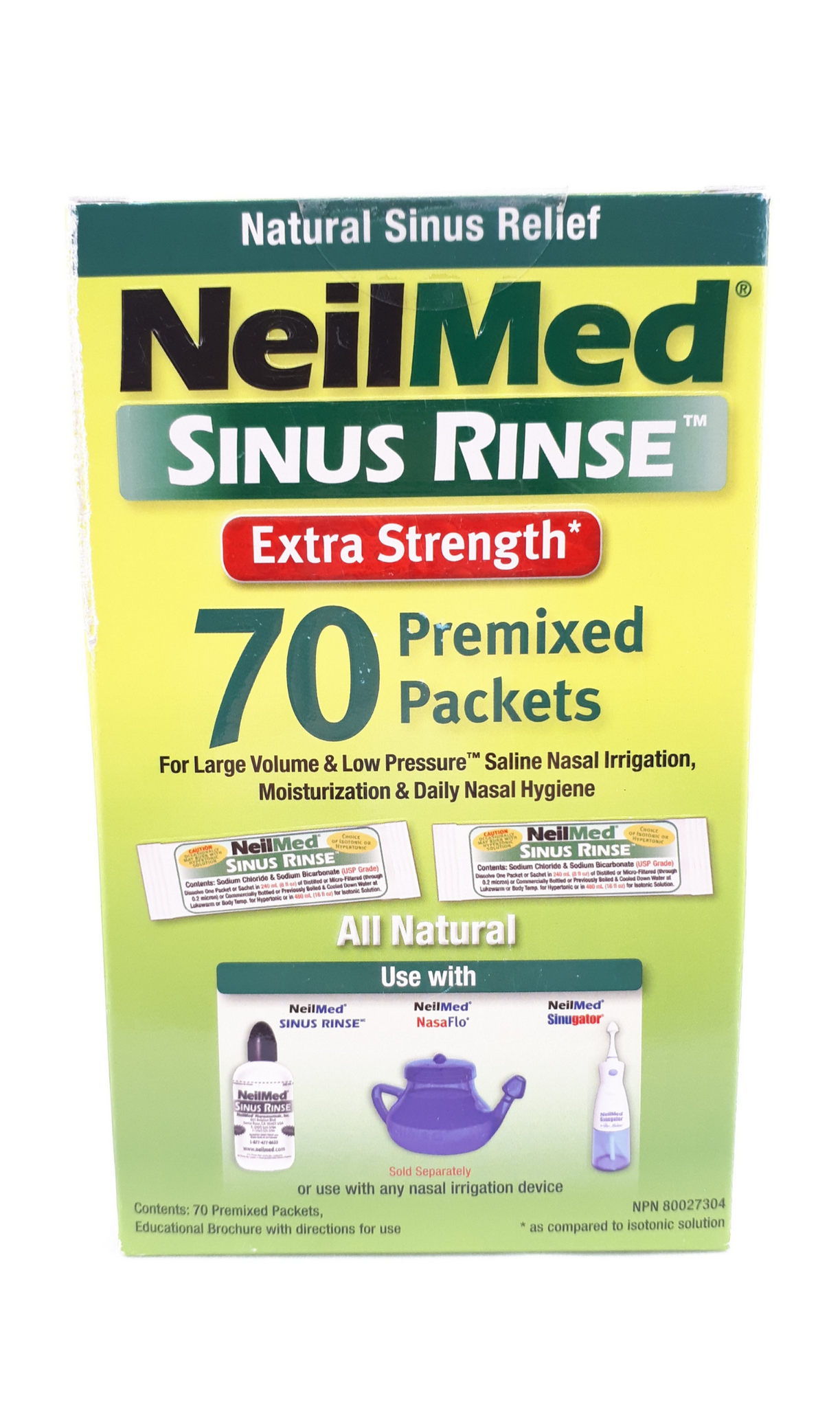 Sinus Rinse 70 Extra Strength Hypertonic Packets