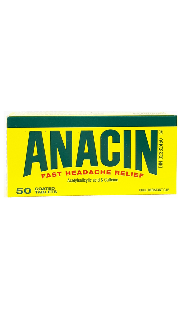 Anacin, 325mg  coated tablets - Green Valley Pharmacy Ottawa Canada