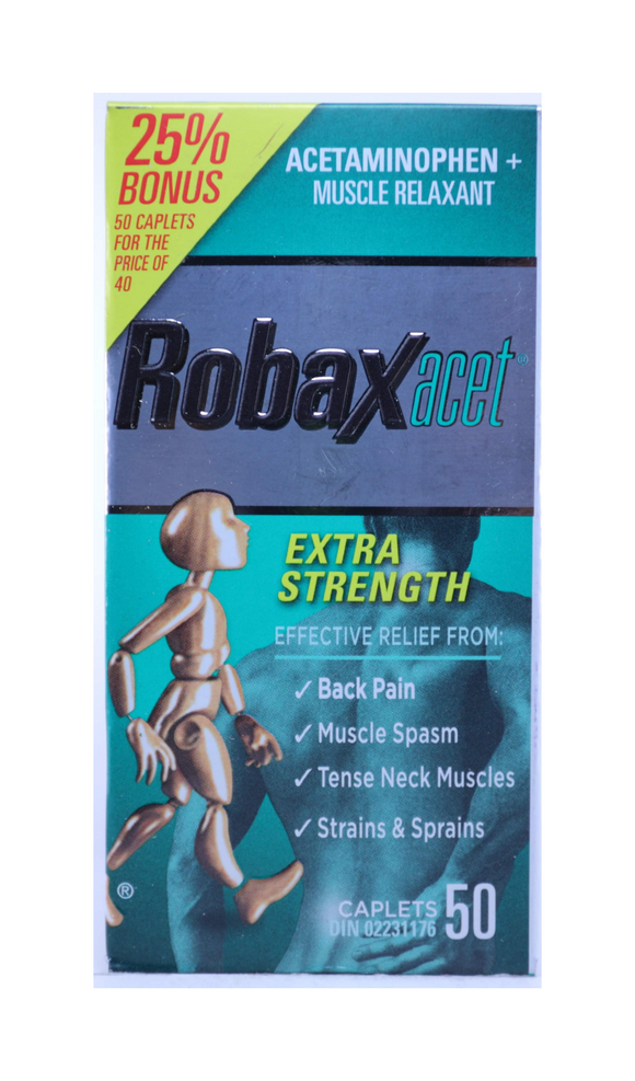 Robaxacet, 50 Caplets - Green Valley Pharmacy Ottawa Canada