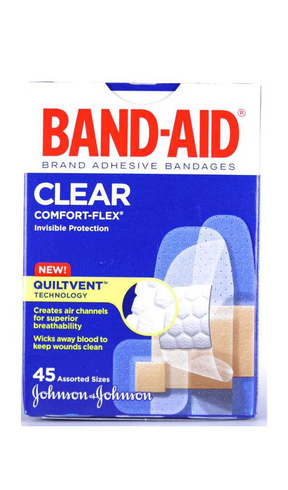 Band-Aid Clear, 45 Assorted Sizes - Green Valley Pharmacy Ottawa Canada